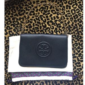 Tory Burch Bombe Black Convertible Clutch